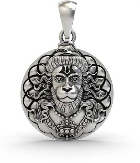 Hanuman Ji Oxidized Pendant by Bageshwar Dham